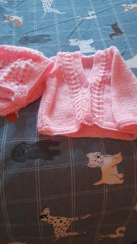 Customer photo review of Baby Mystery Knitting Box