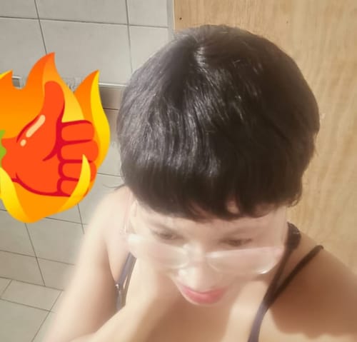 Customer photo review of Brazilian Pixie Wig - Straight