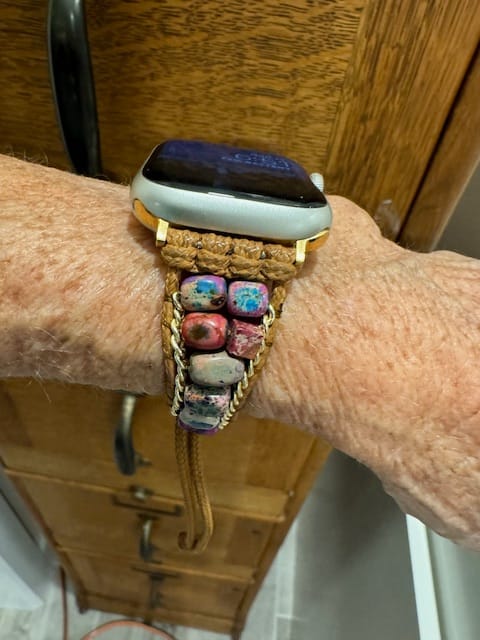 Customer photo review of Moonlight Jasper Apple Watch Strap