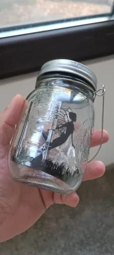 Customer photo review of Enchanted Solar Fairy Mason Jar