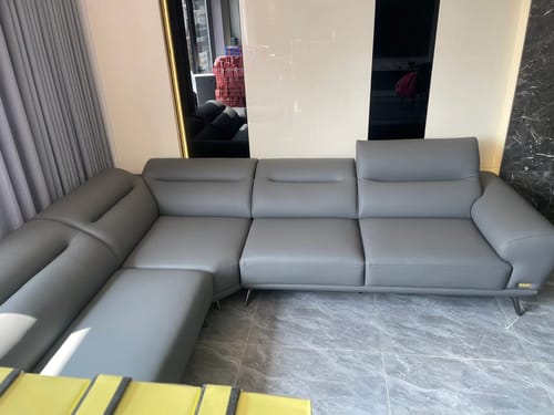Customer photo review of AVIA - Sofa góc da tựa gật gù, đường chỉ dù lục giác