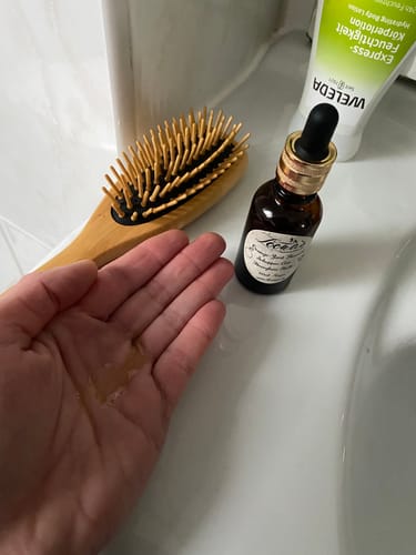 Customer photo review of NEU: Orange-Zimt Haaröl (Weniger Schuppen - Mehr Haarglanz)