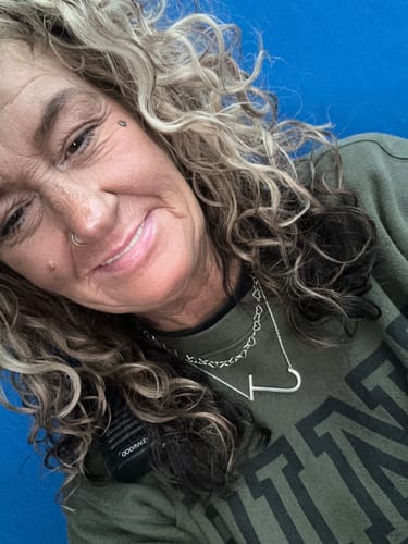 Customer photo review of Large Initial Necklace