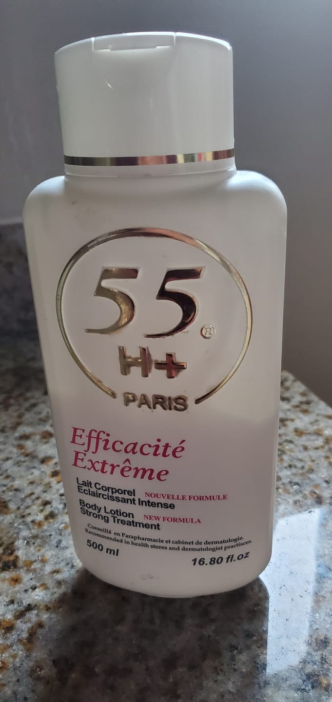 Customer photo review of 55H+ Paris Efficacite Extreme Lotion 16.8 oz