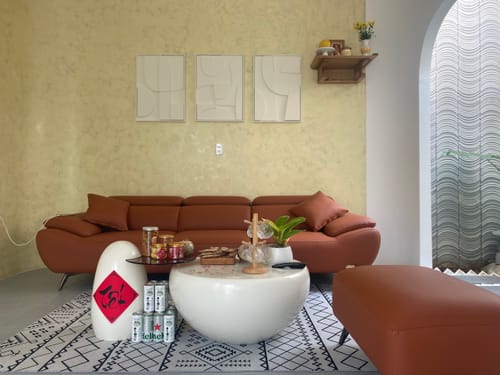 Customer photo review of DORIAN - Sofa văng da 3 chỗ tựa gật gù