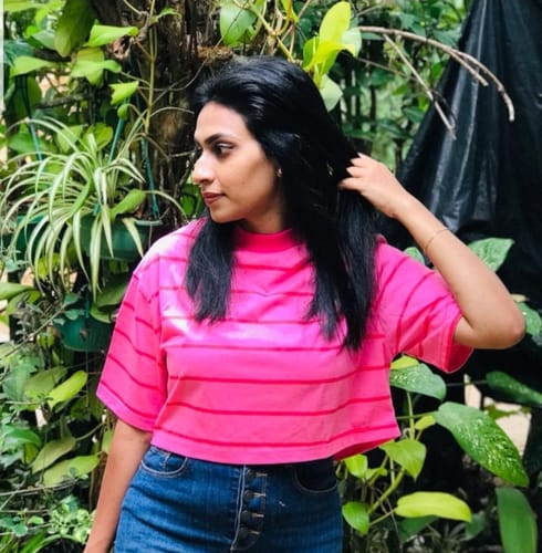 Customer photo review of Sweet Like Candy Oversize Crop T Shirt