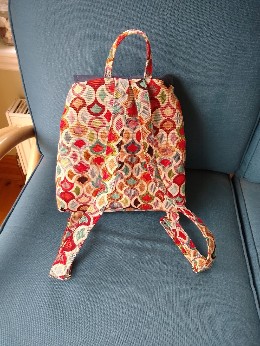 Customer photo review of Multicolour Abstract Tiles Tapestry Fabric