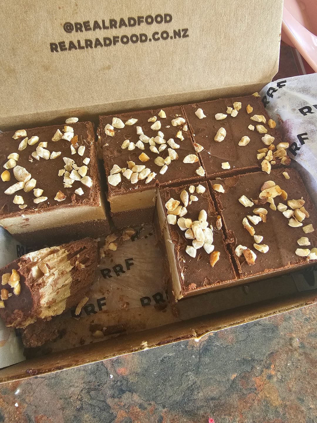 Customer photo review of Chocolate Peanut Butter Slice