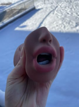 Customer photo review of Masturbateur Réaliste Bouche & Vagin & Anus Calandra