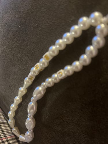 Customer photo review of Personalised Mrs Pearl Phone Charm