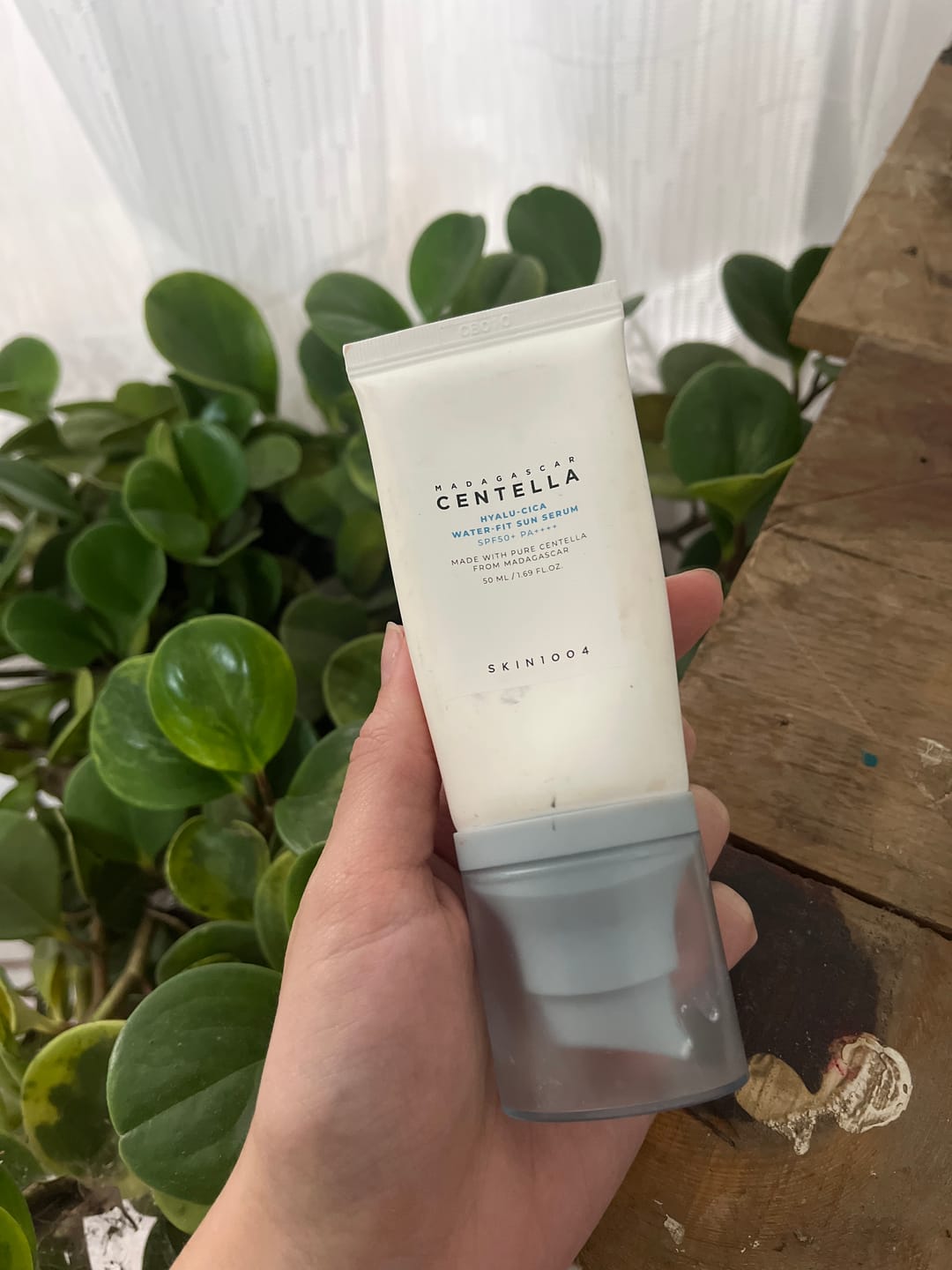 Customer photo review of MADAGASCAR CENTELLA HYALU-CICA WATER-FIT SUN SERUM SPF50+ PA++++ 50ml