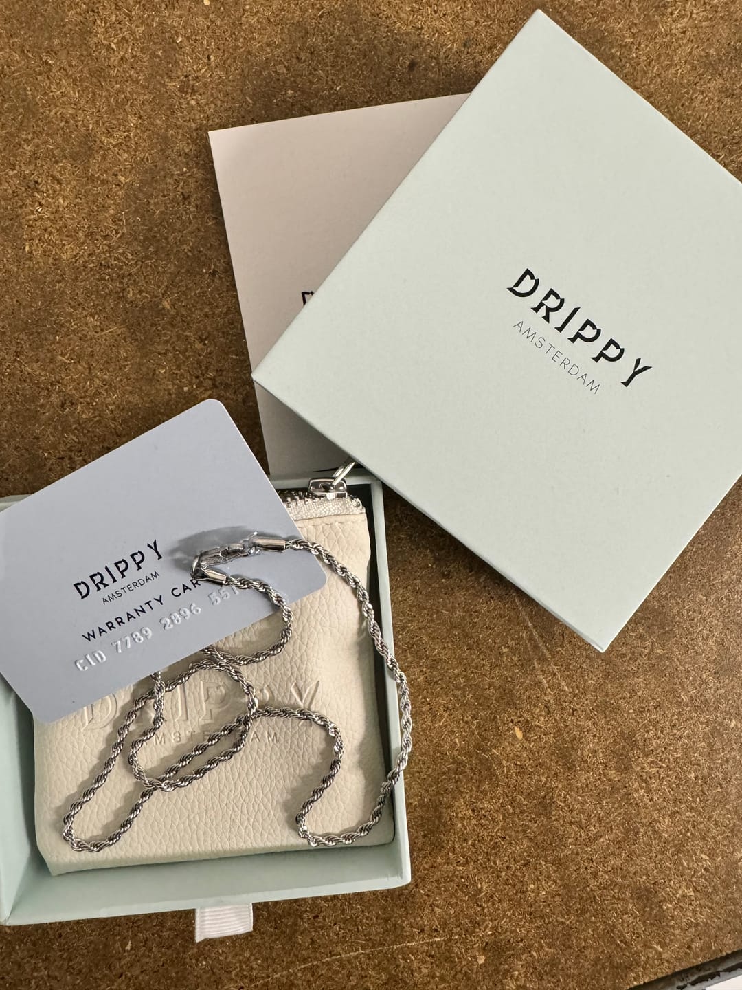 Customer photo review of CLEAN ROPE CHAIN. - 3MM WHITE GOLD