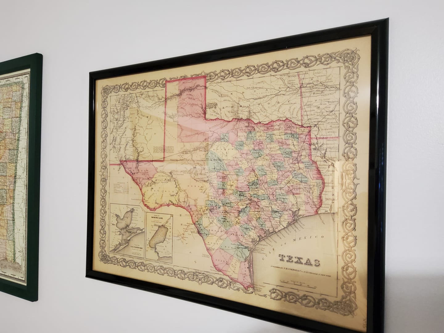Customer photo review of Old Map of Texas 1856 by Colton - Houston, San Antonio, Dallas, Austin, Fort Worth, El Paso