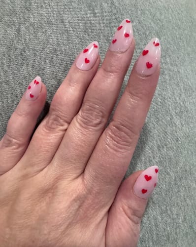 Customer photo review of Heart-Pressed Press On Nails (24PC)