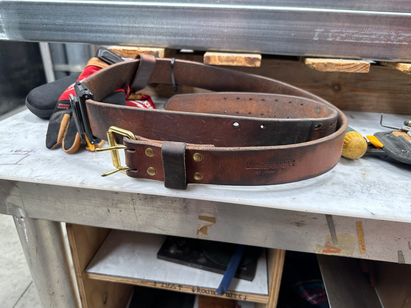 Customer photo review of The Unbreakable Belt - The Original - Old World Tan (Hermann Oak tannery)