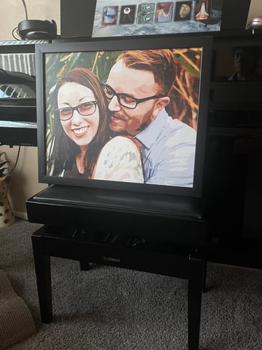 Customer photo review of Custom Paint by Numbers Kit for Personalized Artwork