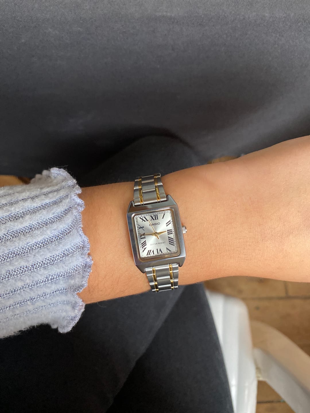 Customer photo review of Reloj Casio Tank Análogo LTP-V007SG-9BUDF Acero Champaña