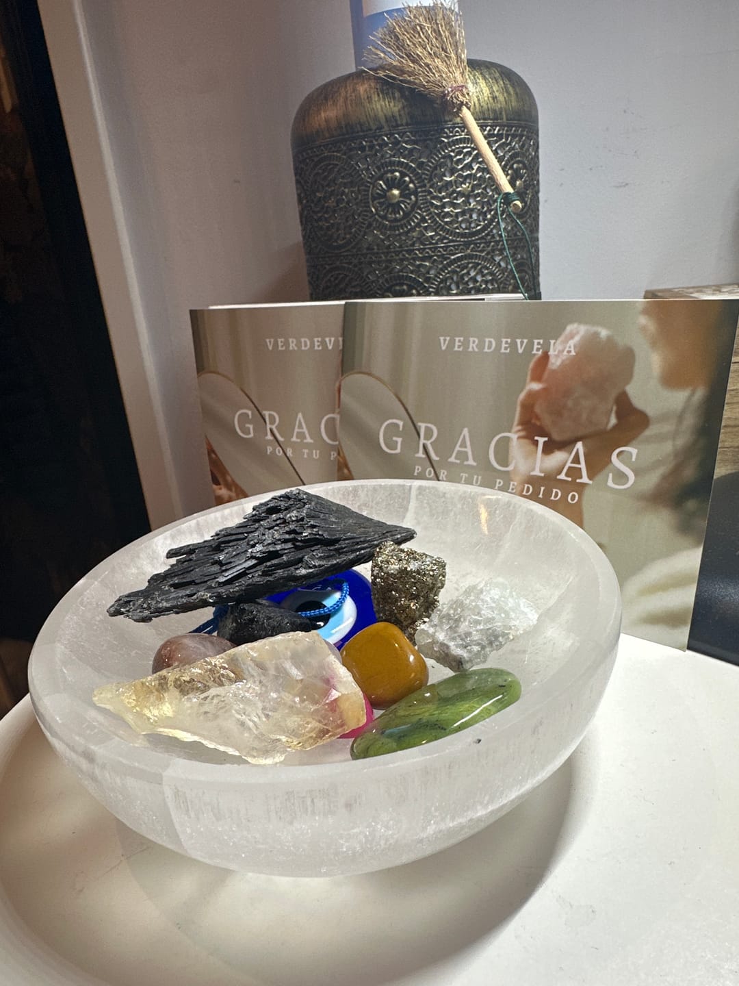 Customer photo review of Bol de Selenita Redondo | Bienestar - Tranquilidad