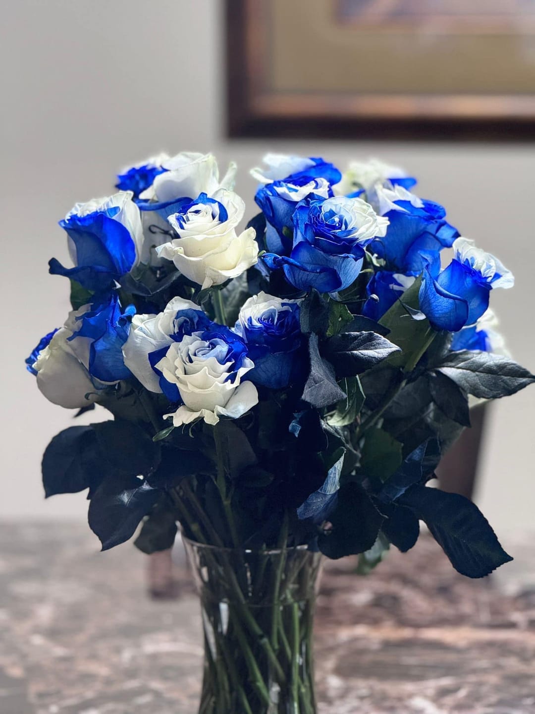 Customer photo review of Blue & White Roses
