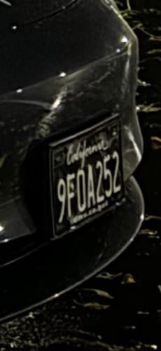 Customer photo review of 2011-2022 CALIFORNIA LICENSE PLATE DMV.CA.GOV - BLACK WITH WHITE TEXT 6"x12" (156.5mm x 305mm)