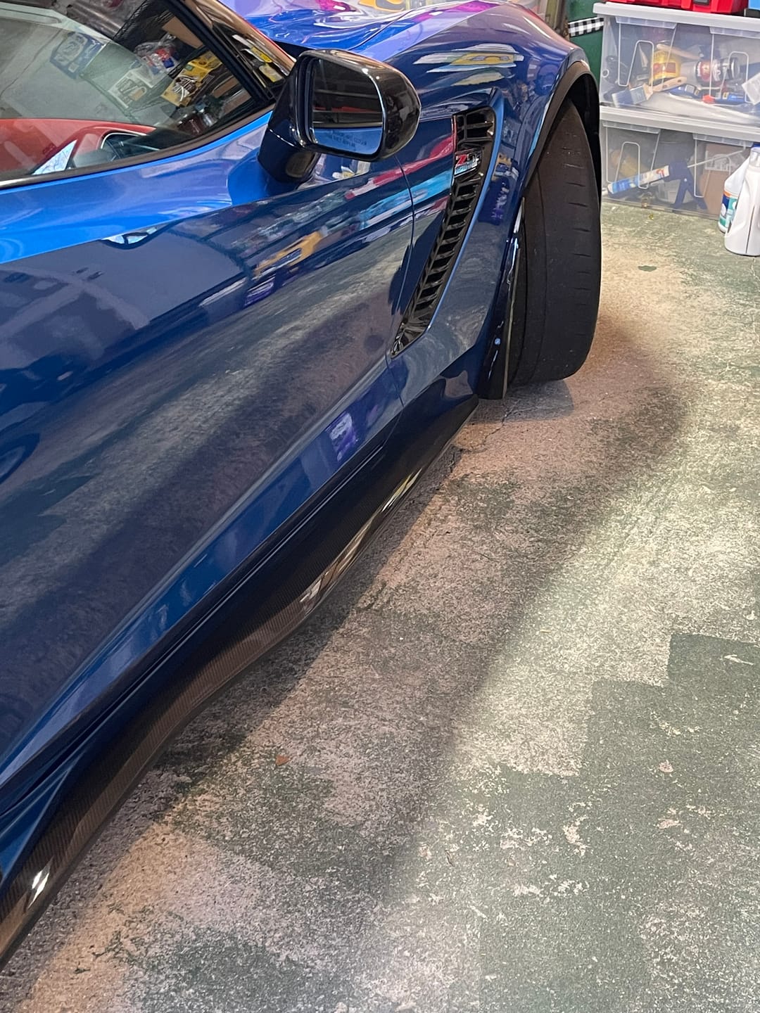 Customer photo review of Chevrolet Corvette C7 Extended Front Splash Guards