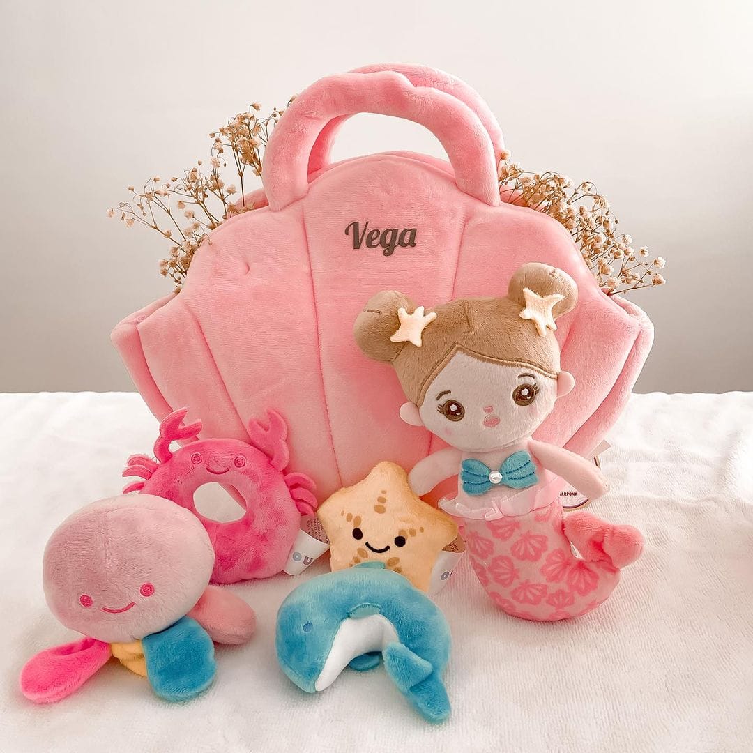 Customer photo review of Personnalisée Premier Ensemble de Jouet Sonore en Peluche de Sirène Fantastique pour Bébé