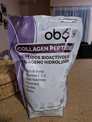 Customer photo review of Colageno Hidrolizado Polvo + Biotina+ Vitaminas + Resveratrol + Fibra Bambu. Oby Collagen Peptides 9 ingredientes