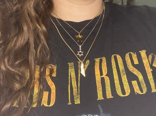 Customer photo review of Israel Map Necklace