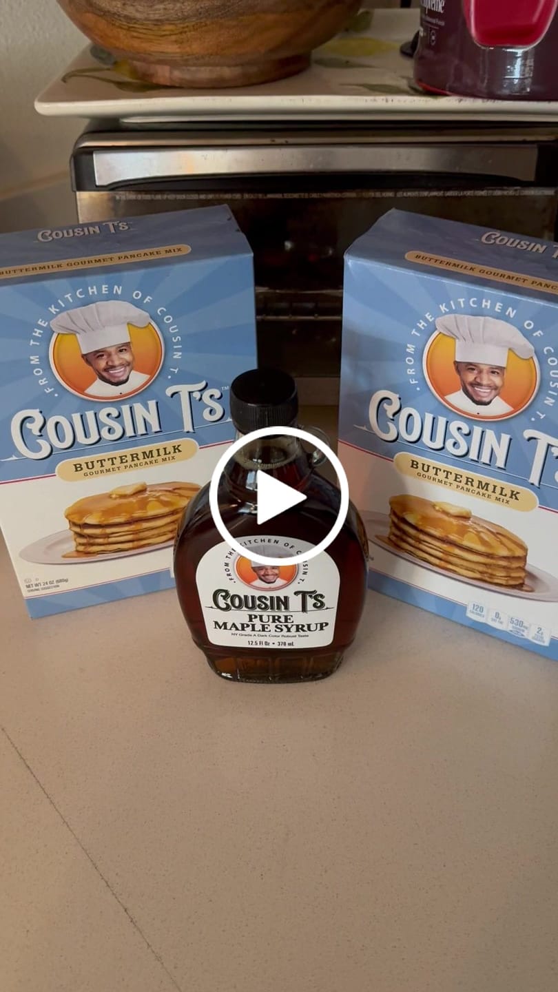 Customer video review of Cousin T's Maple Syrup & 2 Pack Pancake Mix Bundle