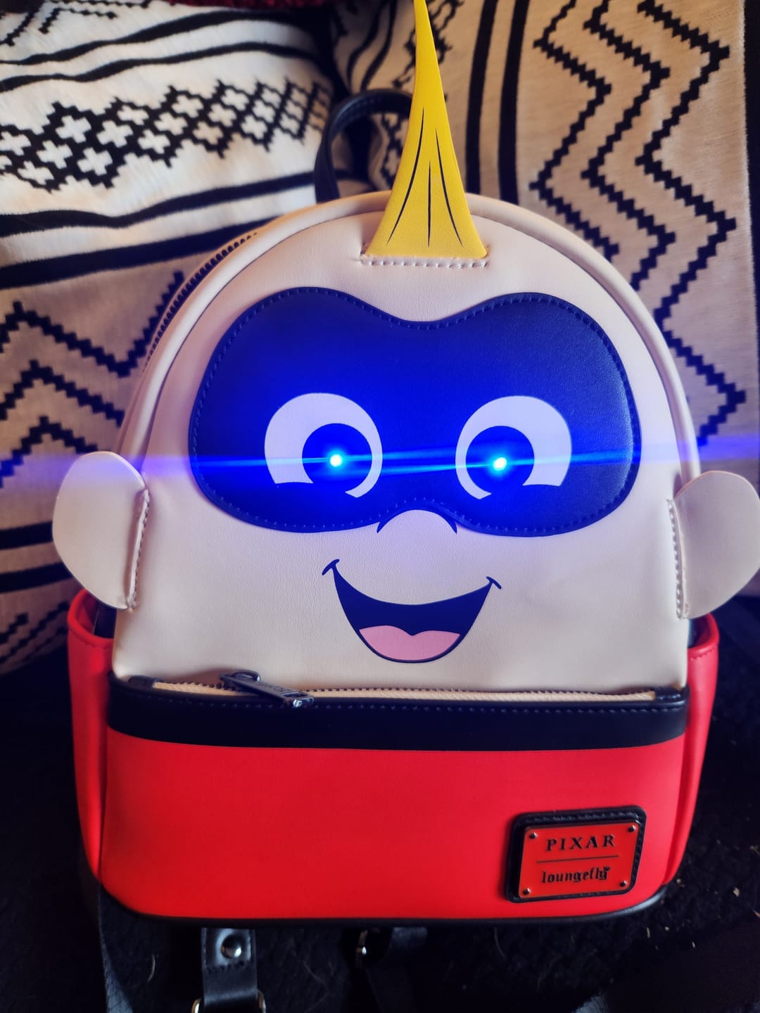 Customer photo review of D23 707 Street Exclusive Limited Edition - Loungefly Pixar Incredibles Jack Jack Light-Up Cosplay Mini Backpack