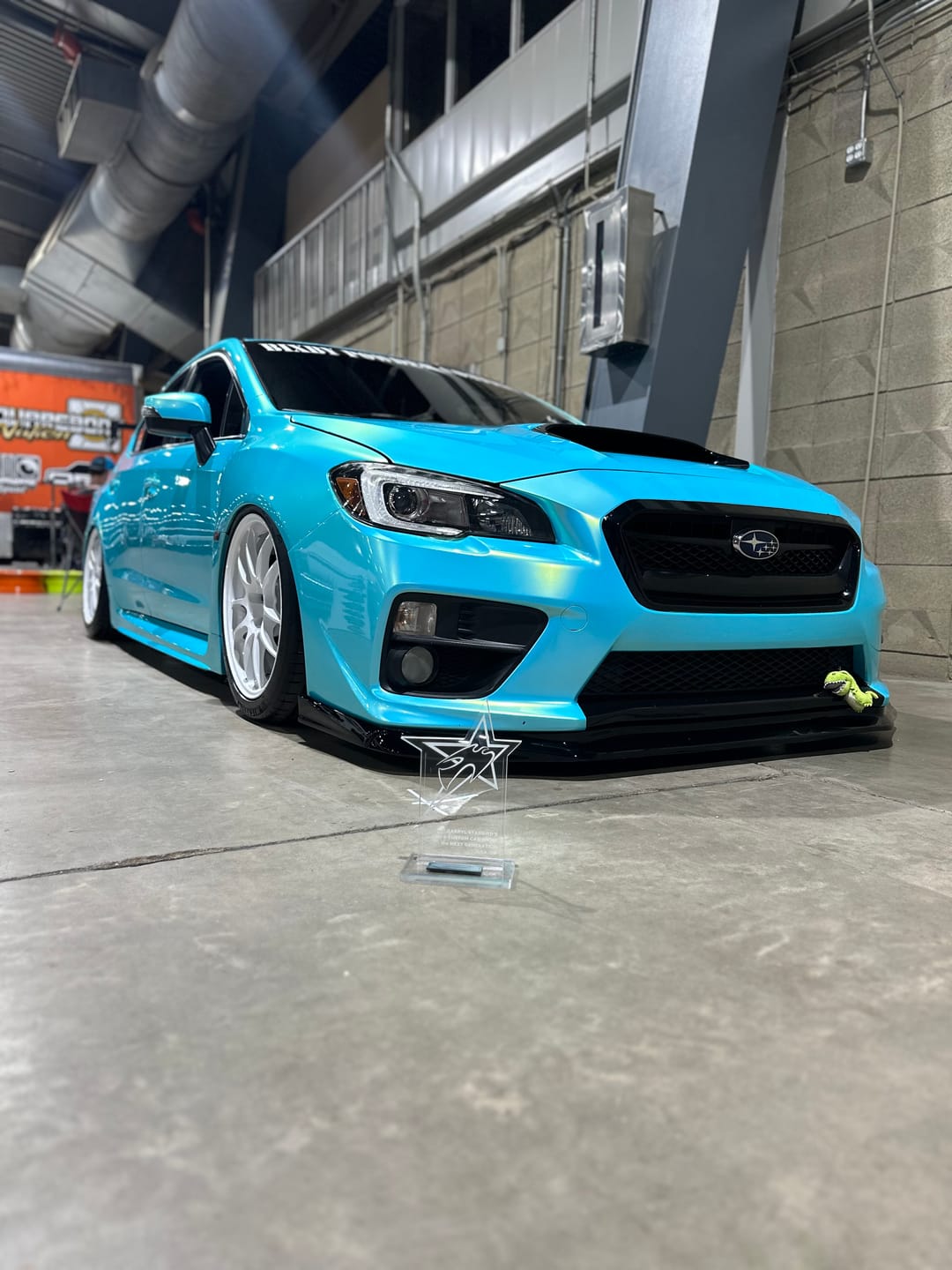 Customer photo review of Candy Metallic Neon Ice Blue Vinyl Wrap