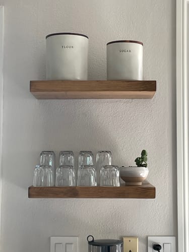 Customer photo review of Rustic Floating Shelves