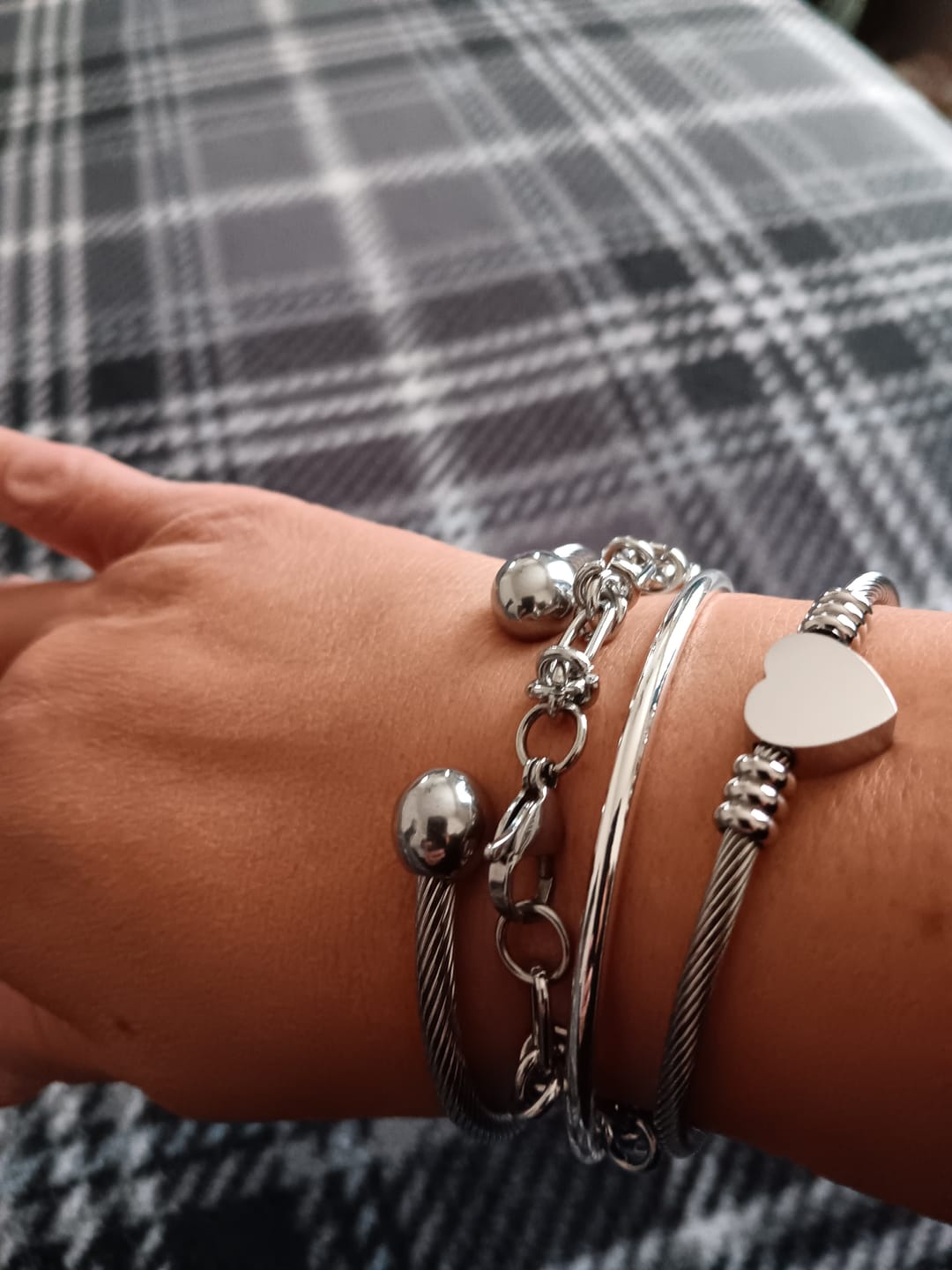 Customer photo review of Carissa Bracelet Stack