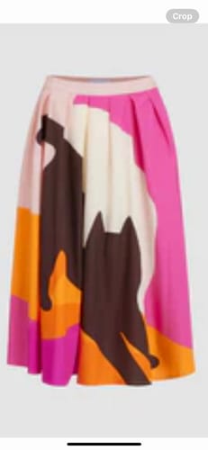 Customer photo review of Printed Midi A-Line Skirt