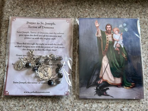 Customer photo review of FREE St. Christopher Auto Rosary