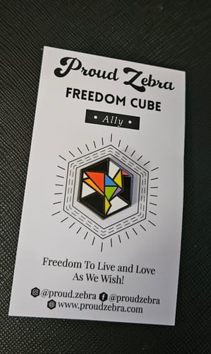 Customer photo review of Inclusive Flag - 3rd Edition Pins [Set]