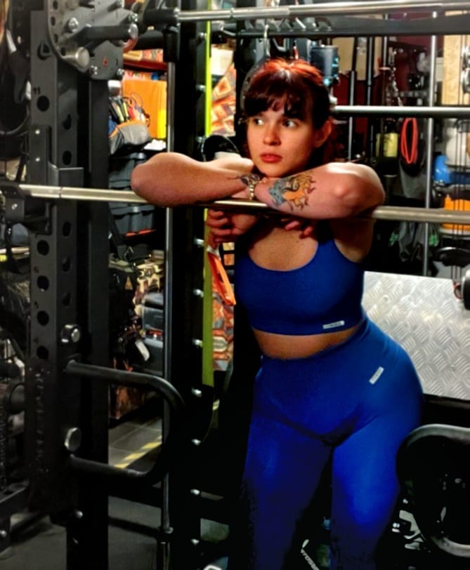 Customer photo review of Leggings Push up Gym Fashion Blu Accidia
