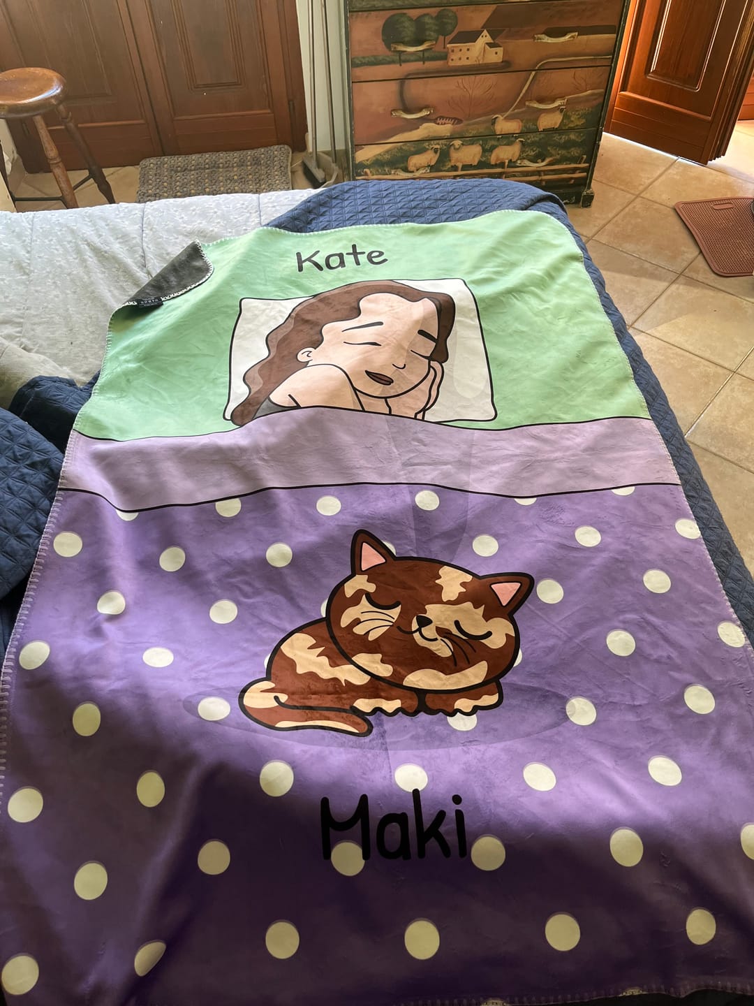 Customer photo review of Tempo di coccole con gli animali domestici (Singolo) - Plaid personalizzato