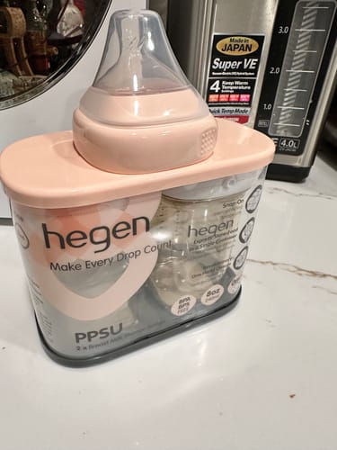 Customer photo review of Hegen PCTO™ 240ml/8oz Breast Milk Storage PPSU, 2-Pack