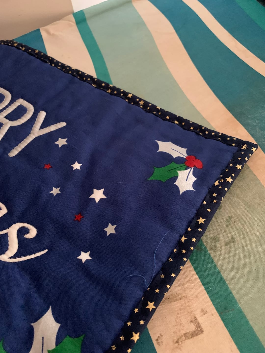 Customer photo review of Gold Stars Cotton Fabric