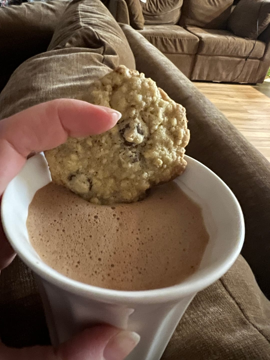 Customer photo review of Peppermint Dark Hot Chocolate Flakes