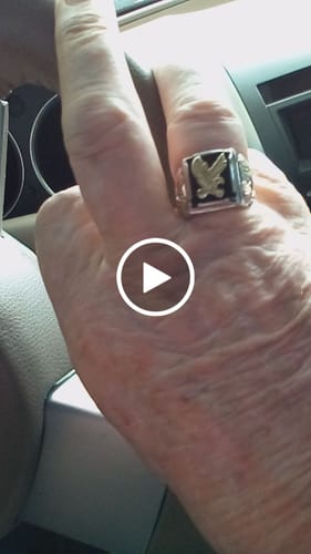 Customer video review of Gilded Eagle II - Sterling Silver Black Hills Gold Mens Ring