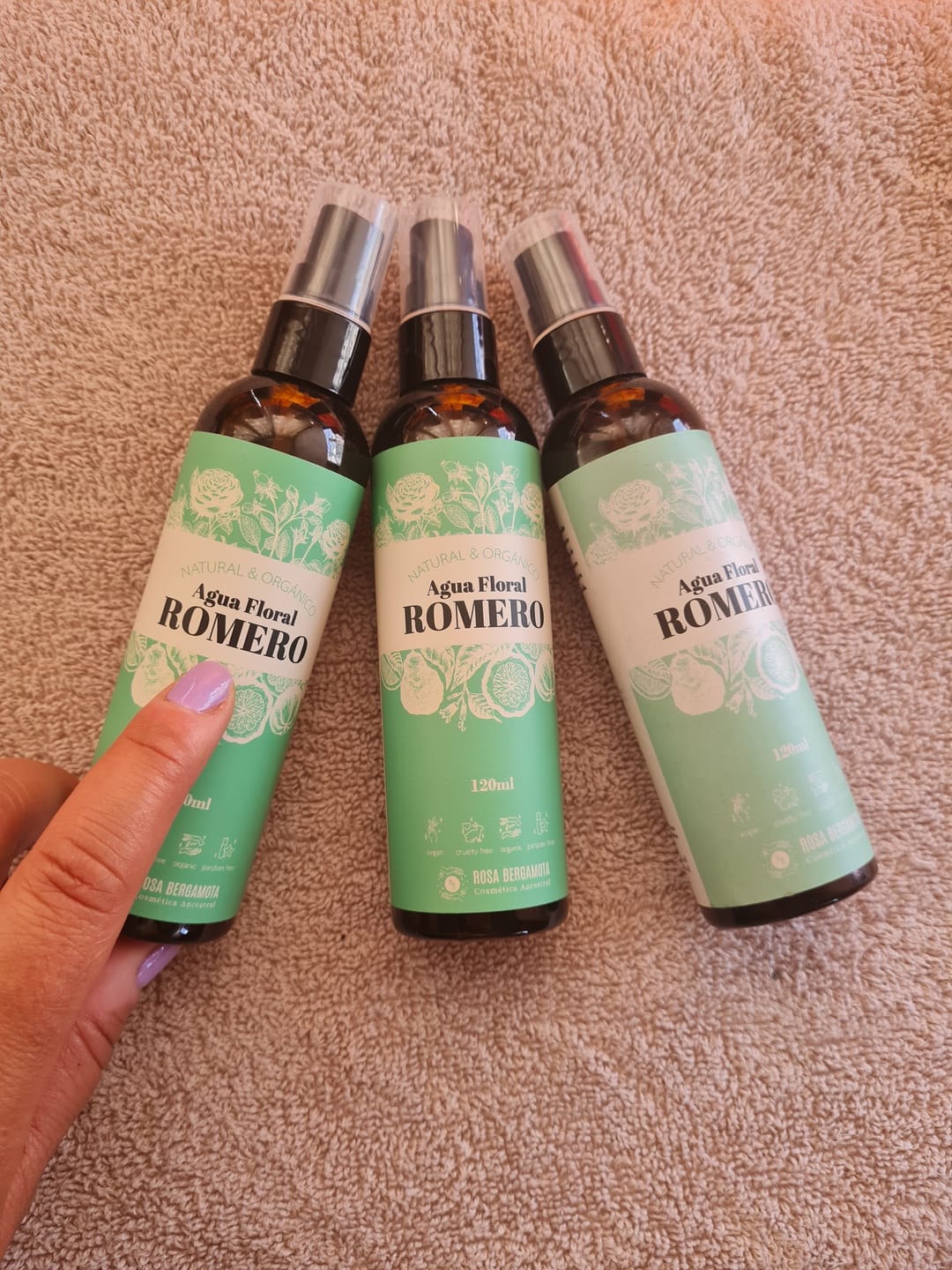 Customer photo review of Agua de Romero 120ml
