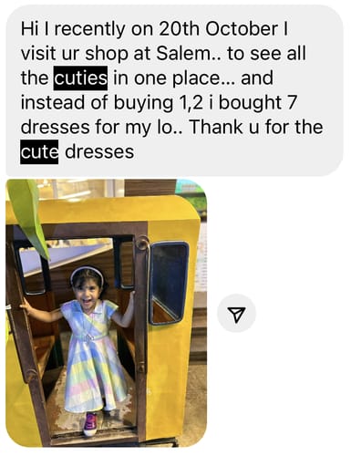 The Nesavu customer review from Sowndharya