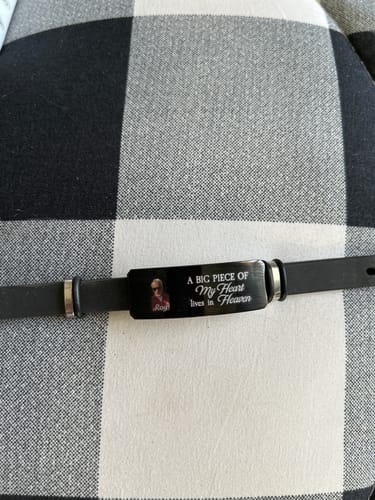 Customer photo review of Custom Photo I'm Always With You - Memorial Gift For Family, Friend - Personalized Engraved Bracelet