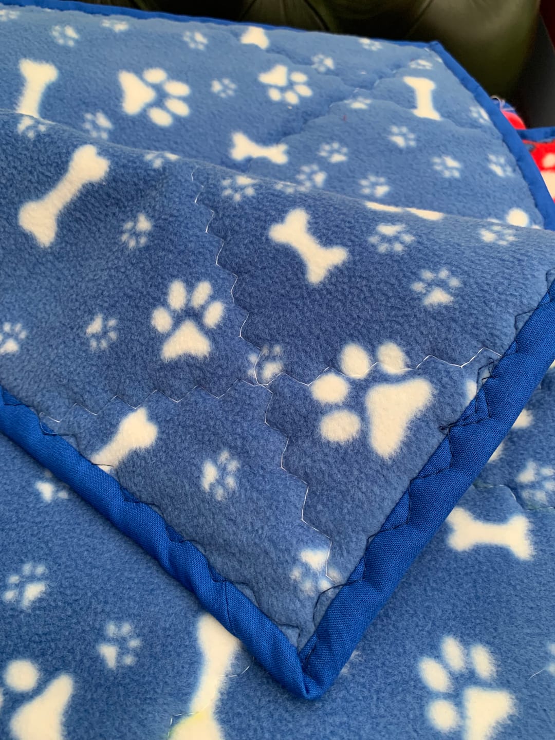 Customer photo review of Paw Print & Bones Anti Pill Polar Fleece Fabric