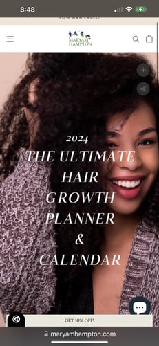 Customer photo review of 2024 Step By Step Guide to Hair Growth Calendar & Planner