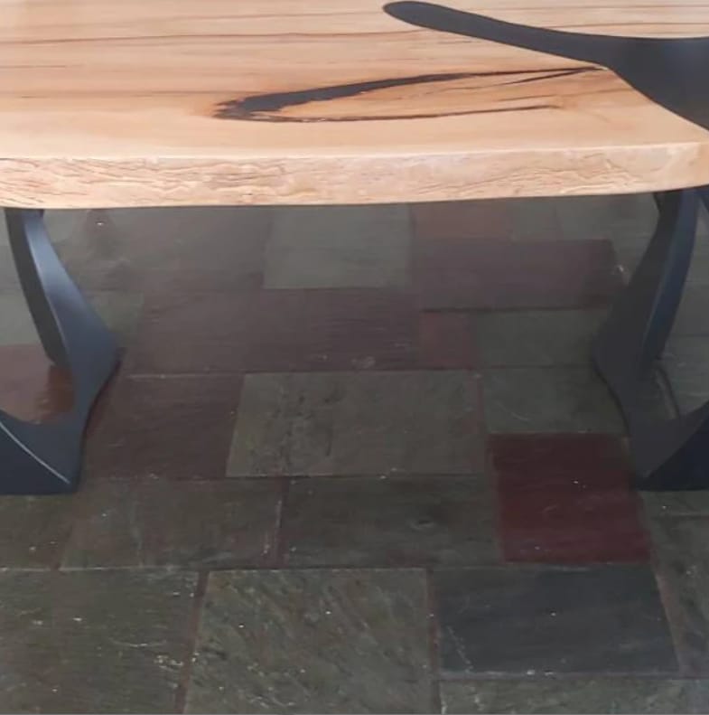 Customer photo review of Bench Legs 105 Cleo 16H Metal Handmade Furniture
