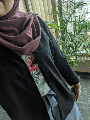 Customer photo review of CA - Wavy Button Up - Black S