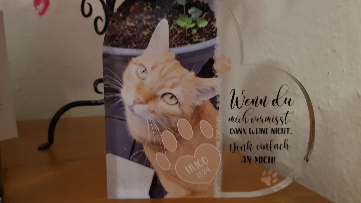 Customer photo review of Wenn du mich vermisst - Individuelles Glasherz